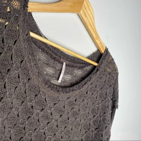 Free People Windows To My Soul Open Knit Sweater Brown Size XS - Picture 2 of 9